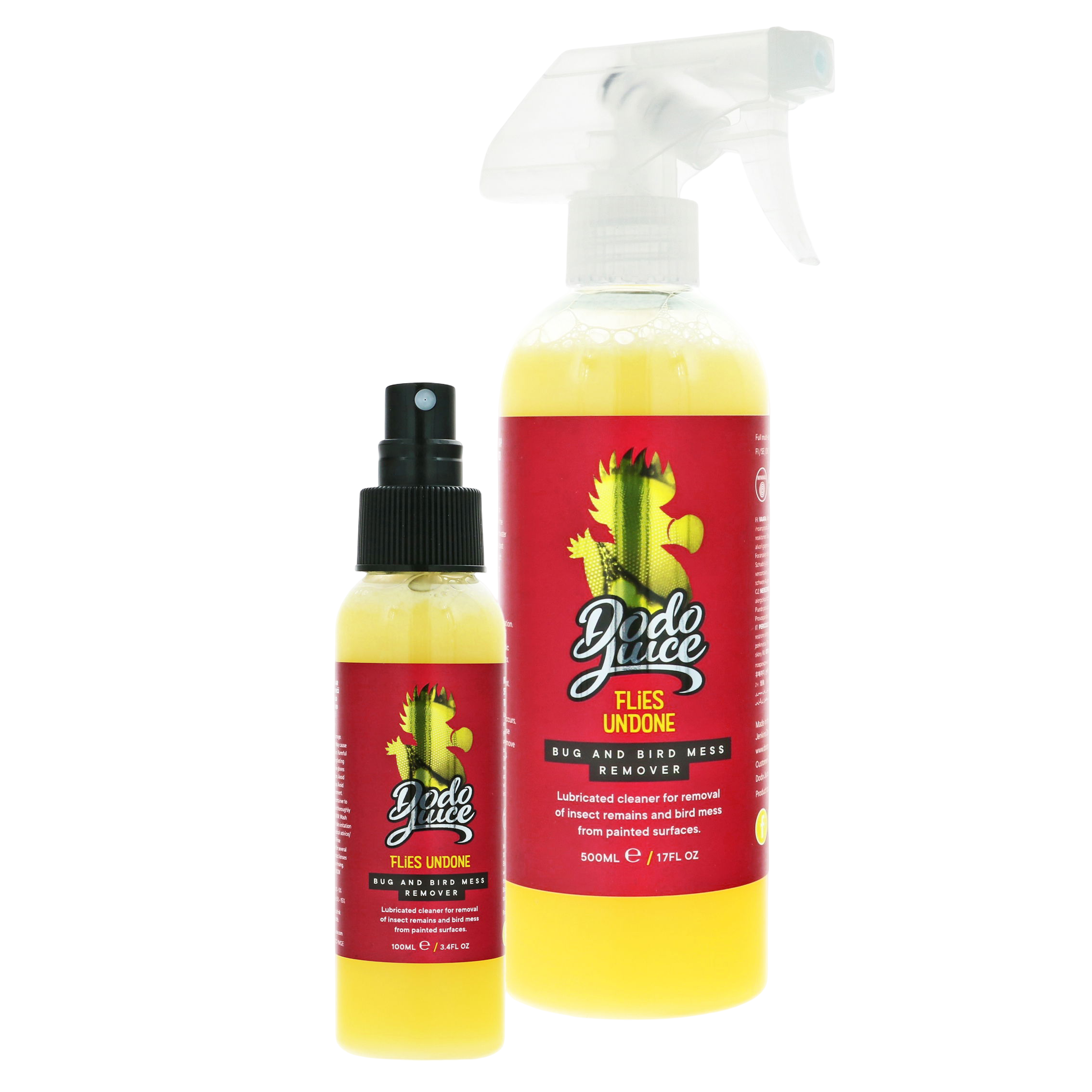 Flies Undone Bug and Bird mess remover Kan, Spuitbus, Tin, Fles