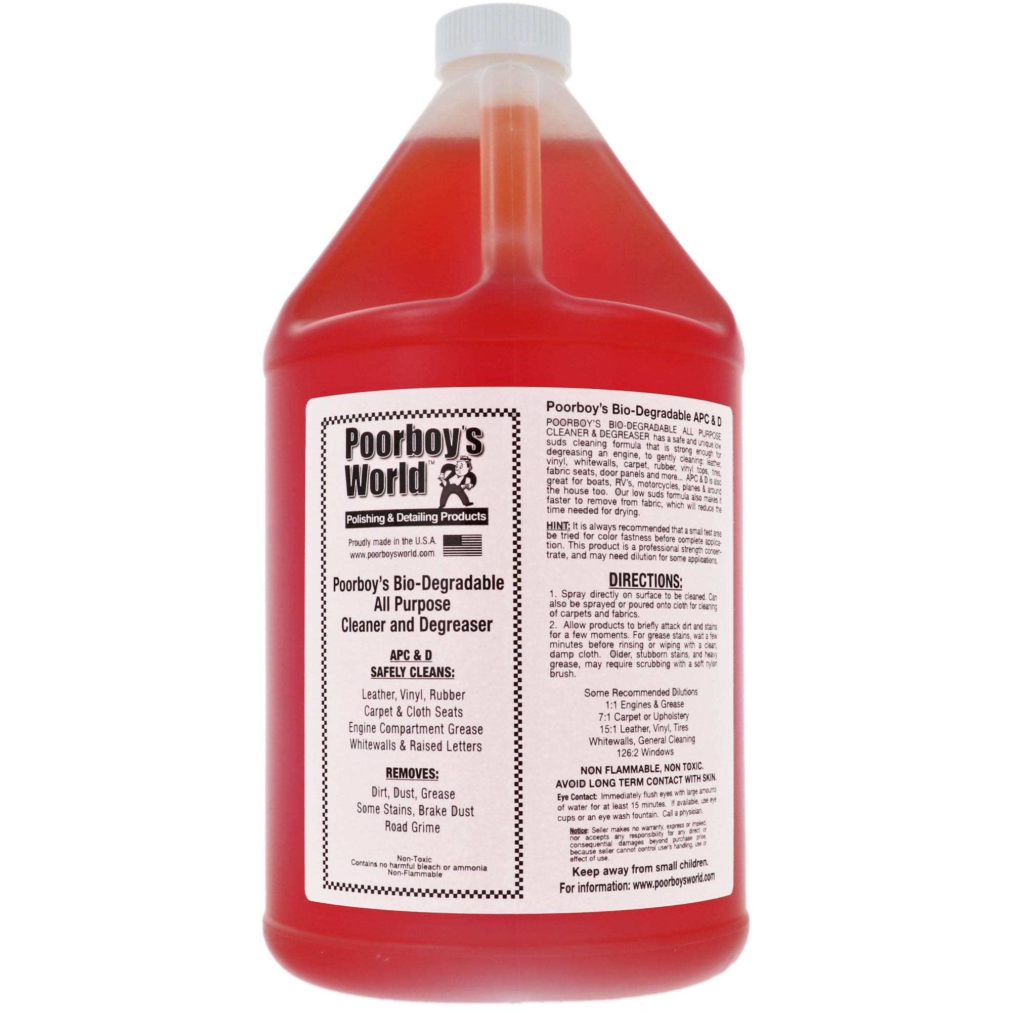 polishing, detailing, all-purpose cleaner, bio-degradable, red liquid