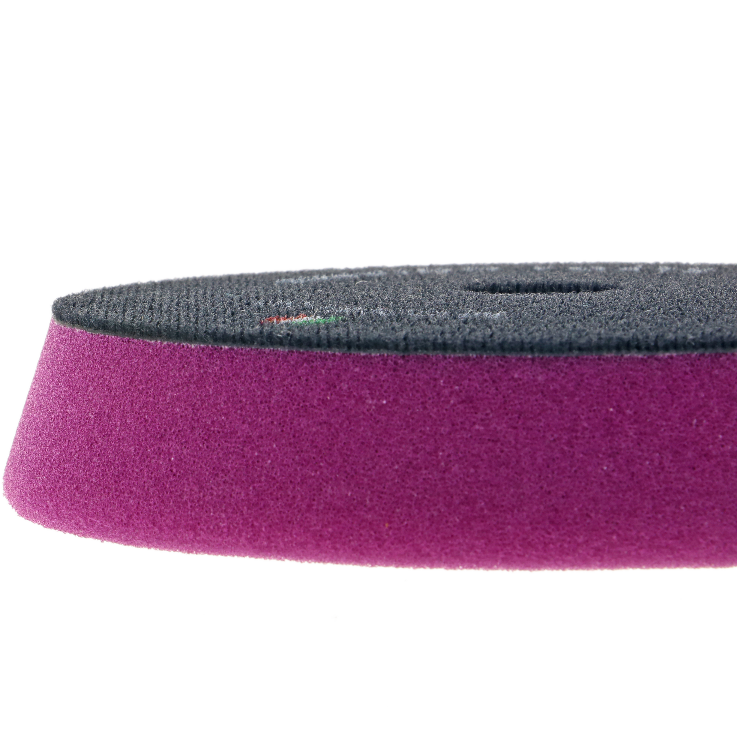 sanding sponge, foam disk, pink sponge, grit surface, hole center
