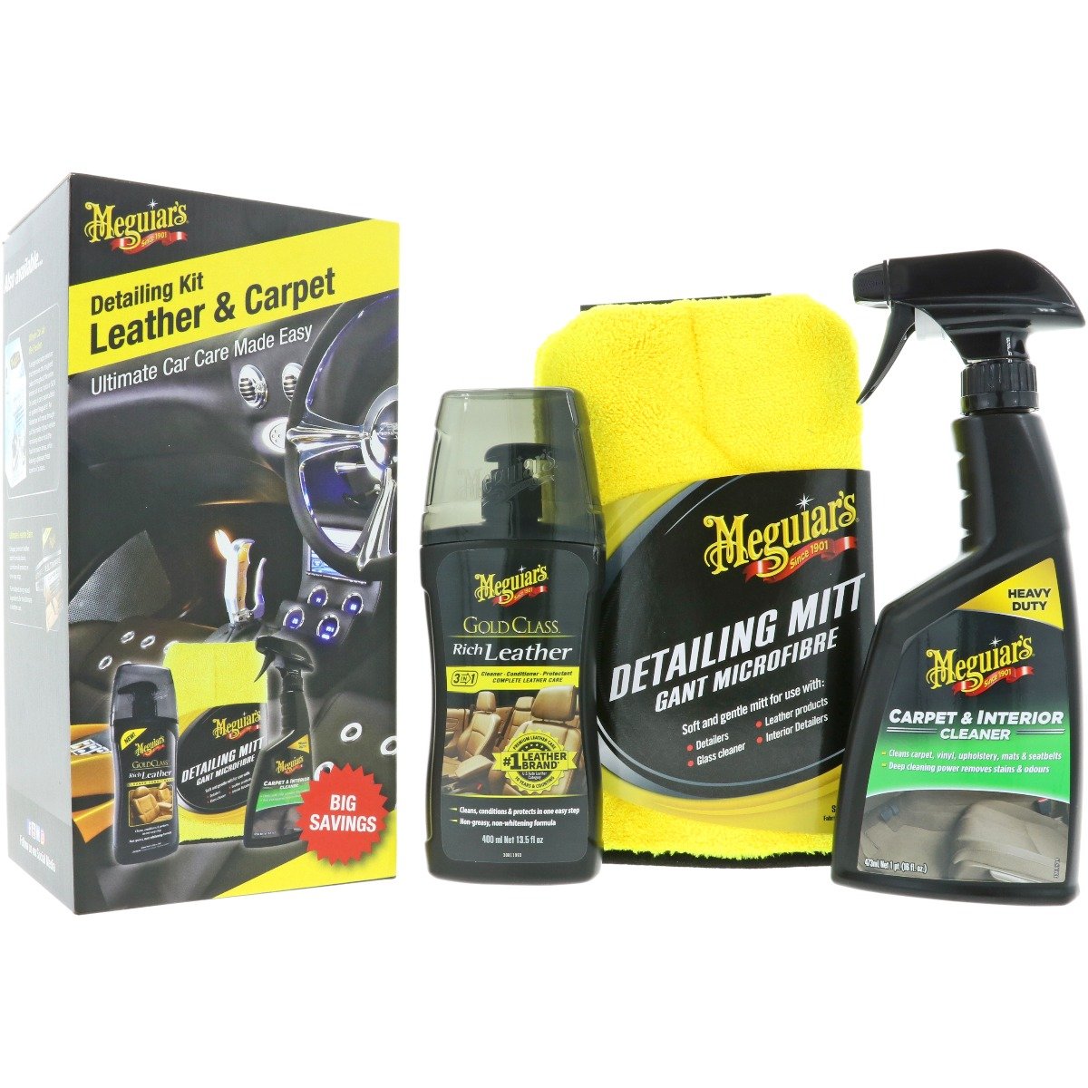 Leather and Carpet Detailing Kit