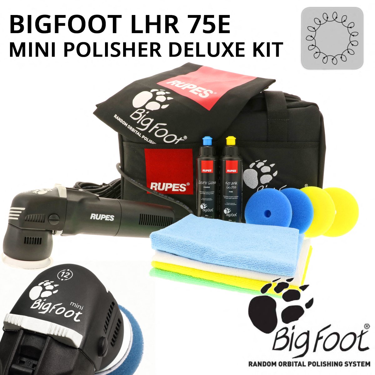 Big Foot LHR75E Mini Polisher Deluxe Kit