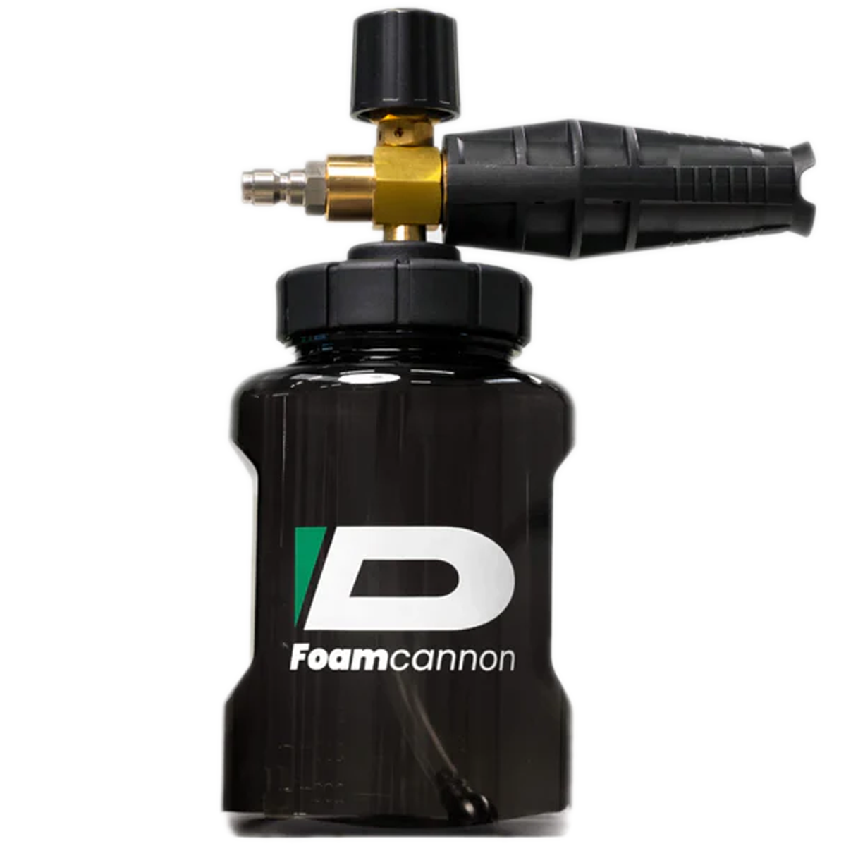 foam cannon, garden sprayer, brass valve, adjustable nozzle, black bottle