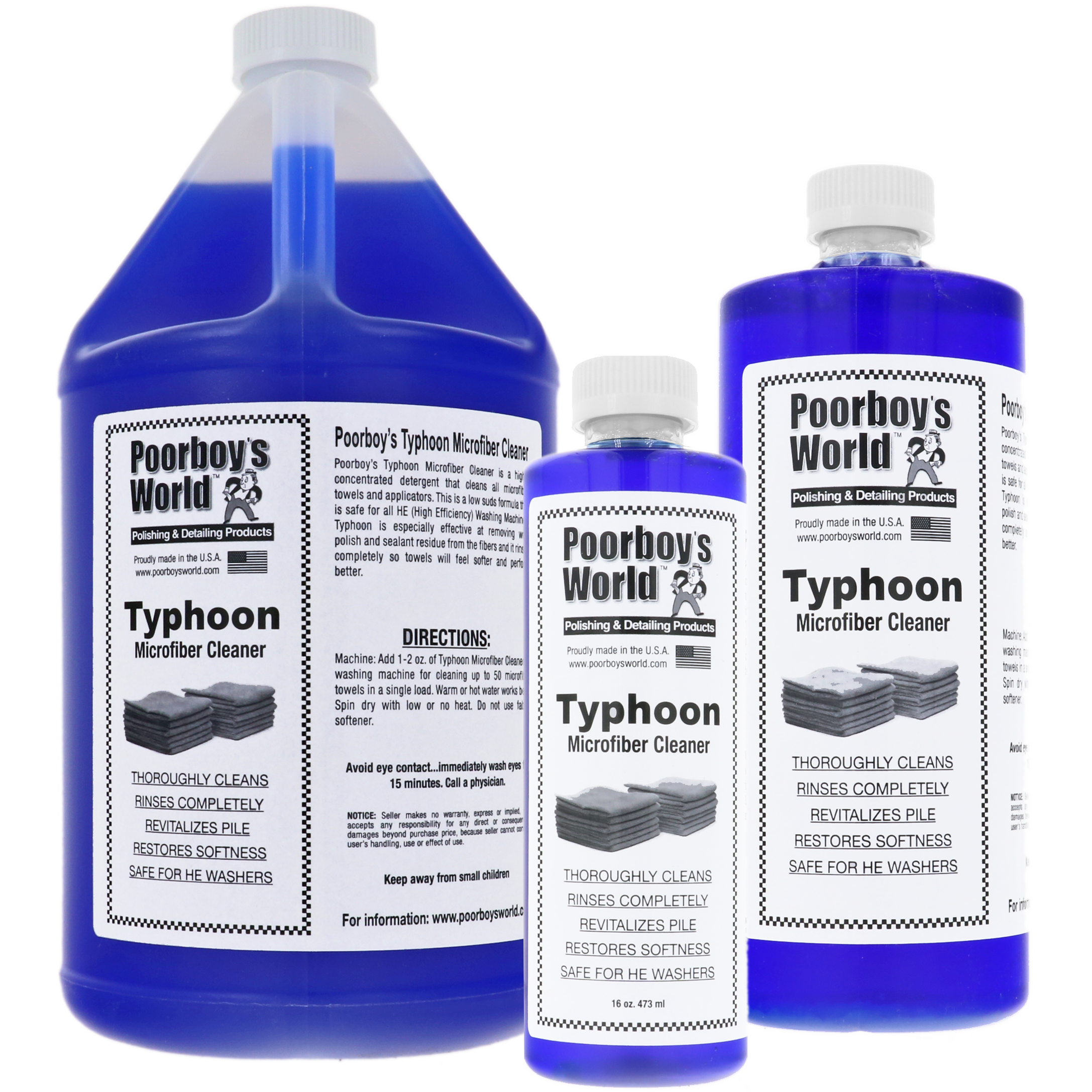 microfiber cleaner, Typhoon cleaner, blauwe vloeistof, reinigingsproduct voor detailing, doekensreiniger