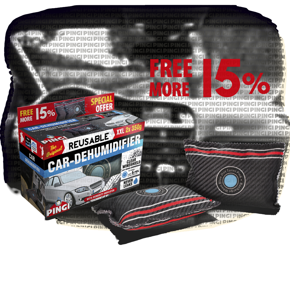 Pingi Auto-Ontvochtiger dubbelpak - 2x350gram Pingi Auto-Ontvochtiger dubbelpak - 2x350gram