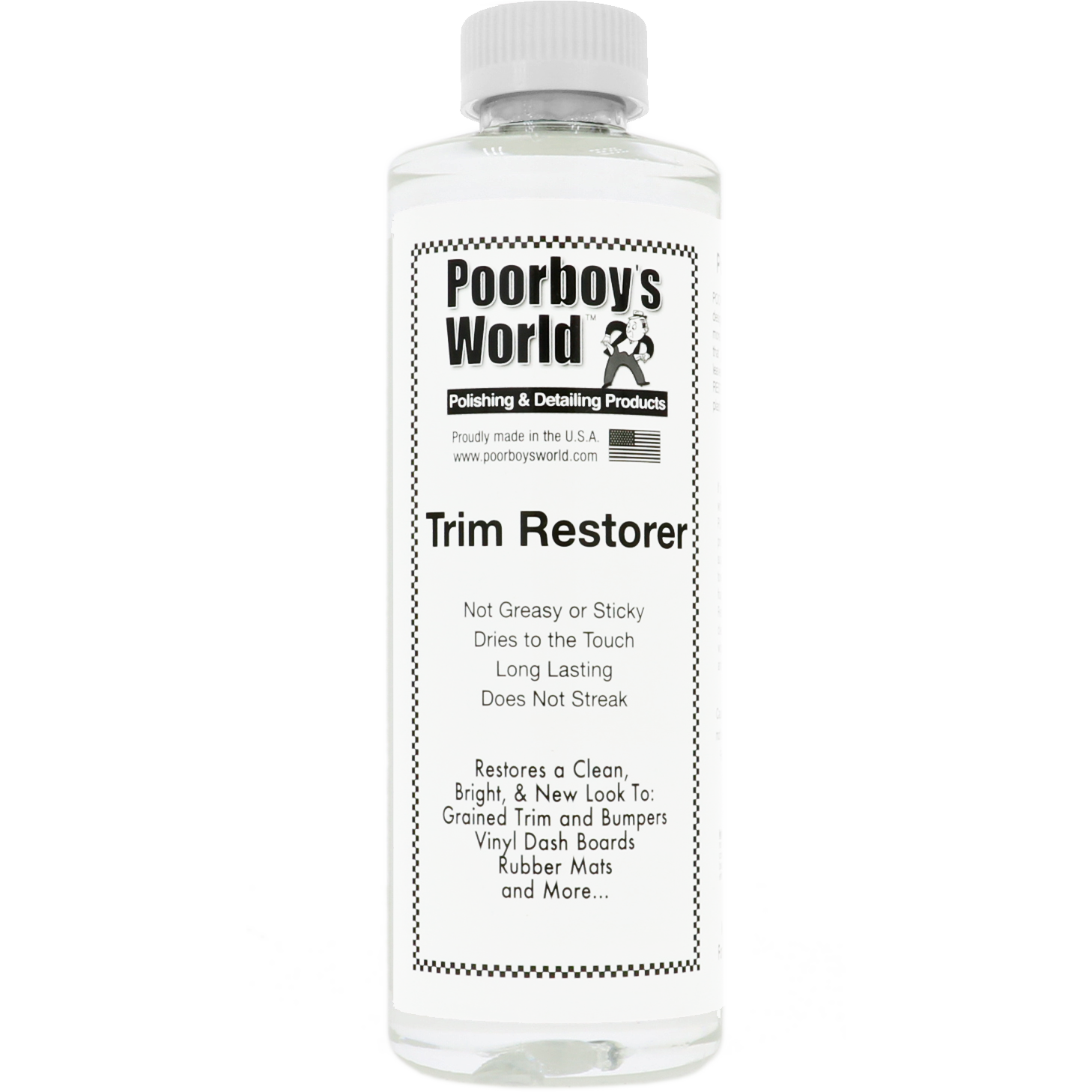 trim restorer, polishing product, vinyl trim, detailing liquid, not greasy