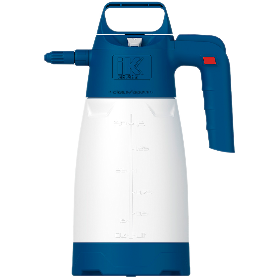 spuitalarm, sprayer, plantenspuit, kunststof, blauw-wit