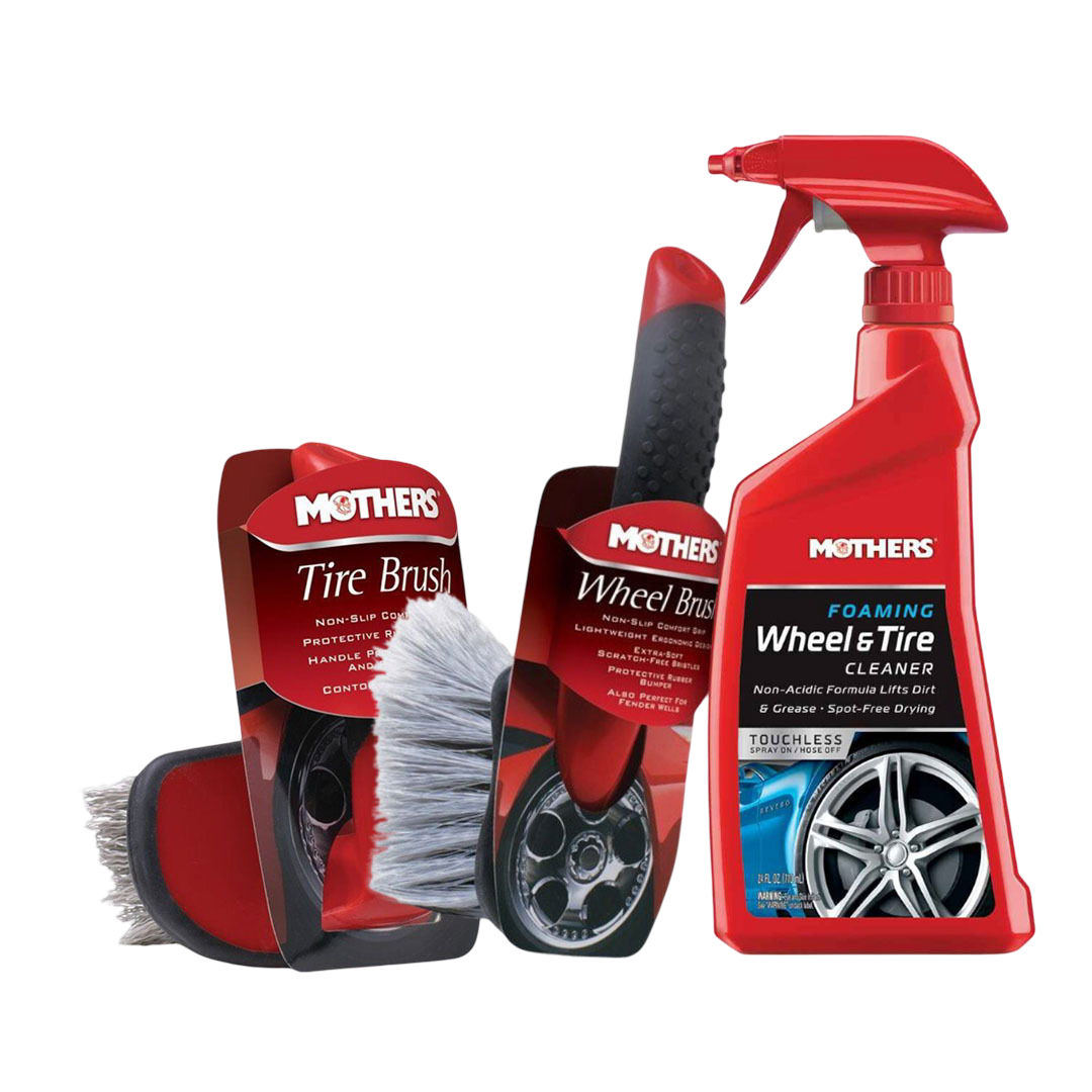 Mothers Wax Wheel Cleaning Kit Penseel, Hulpmiddel, Schoonmaak, Wiel, Fles