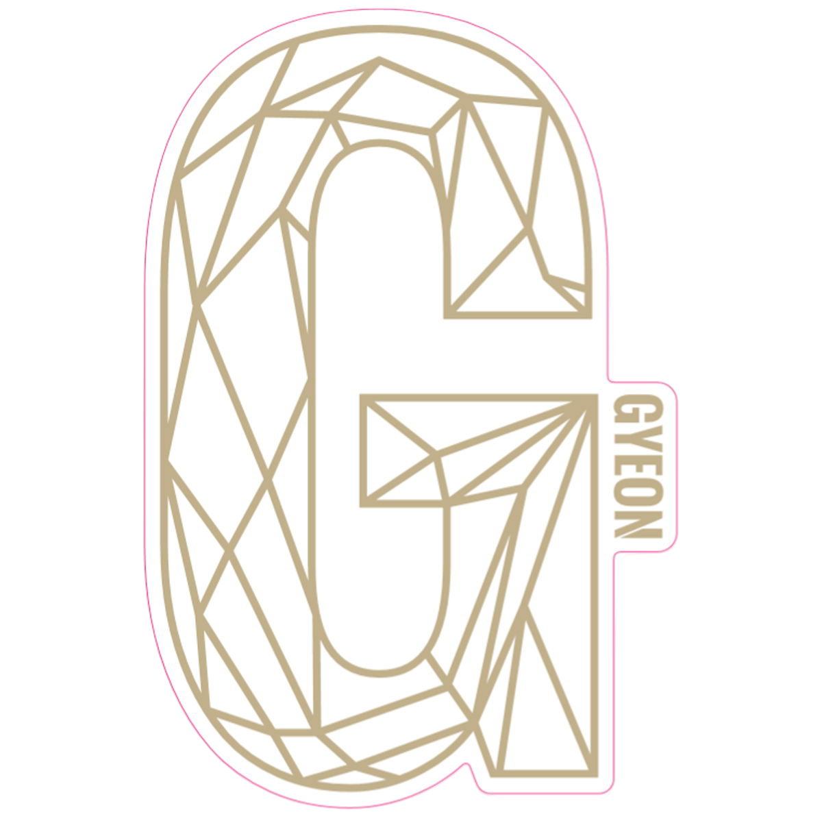 G Sticker - 208x139mm-Gold G Sticker - 208x139mm-Gold