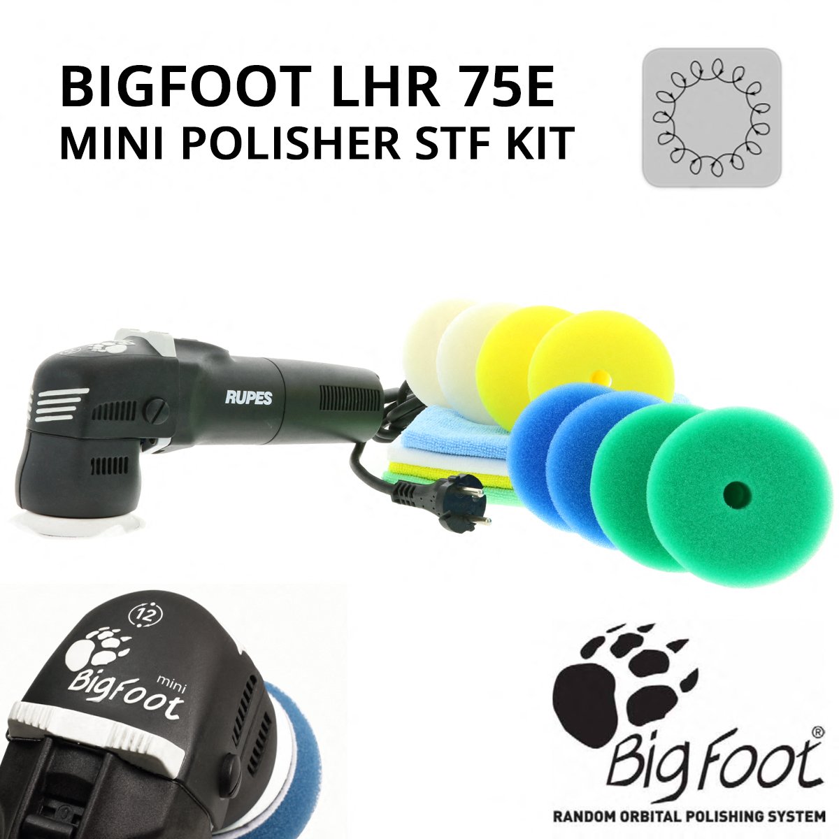 Big Foot LHR75E Mini Polisher STF Kit