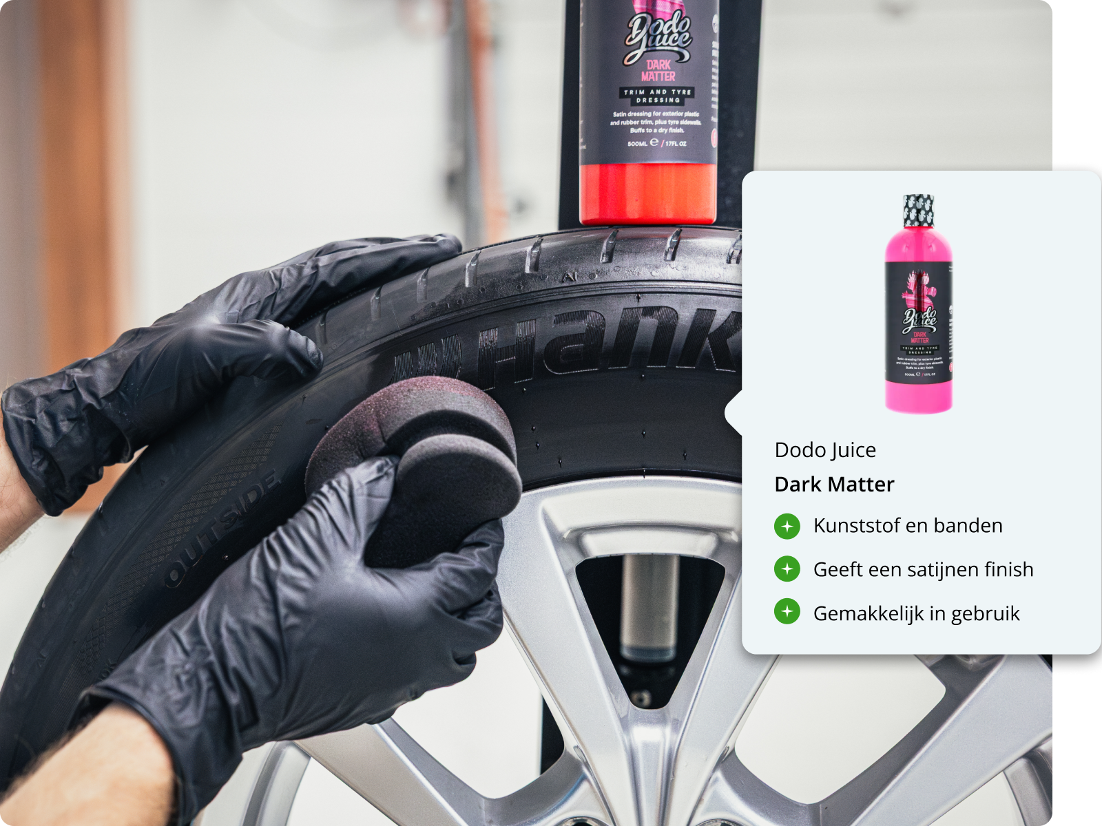 Handschoen, Lichtmetalen velg, Spaak, Band, Wiel