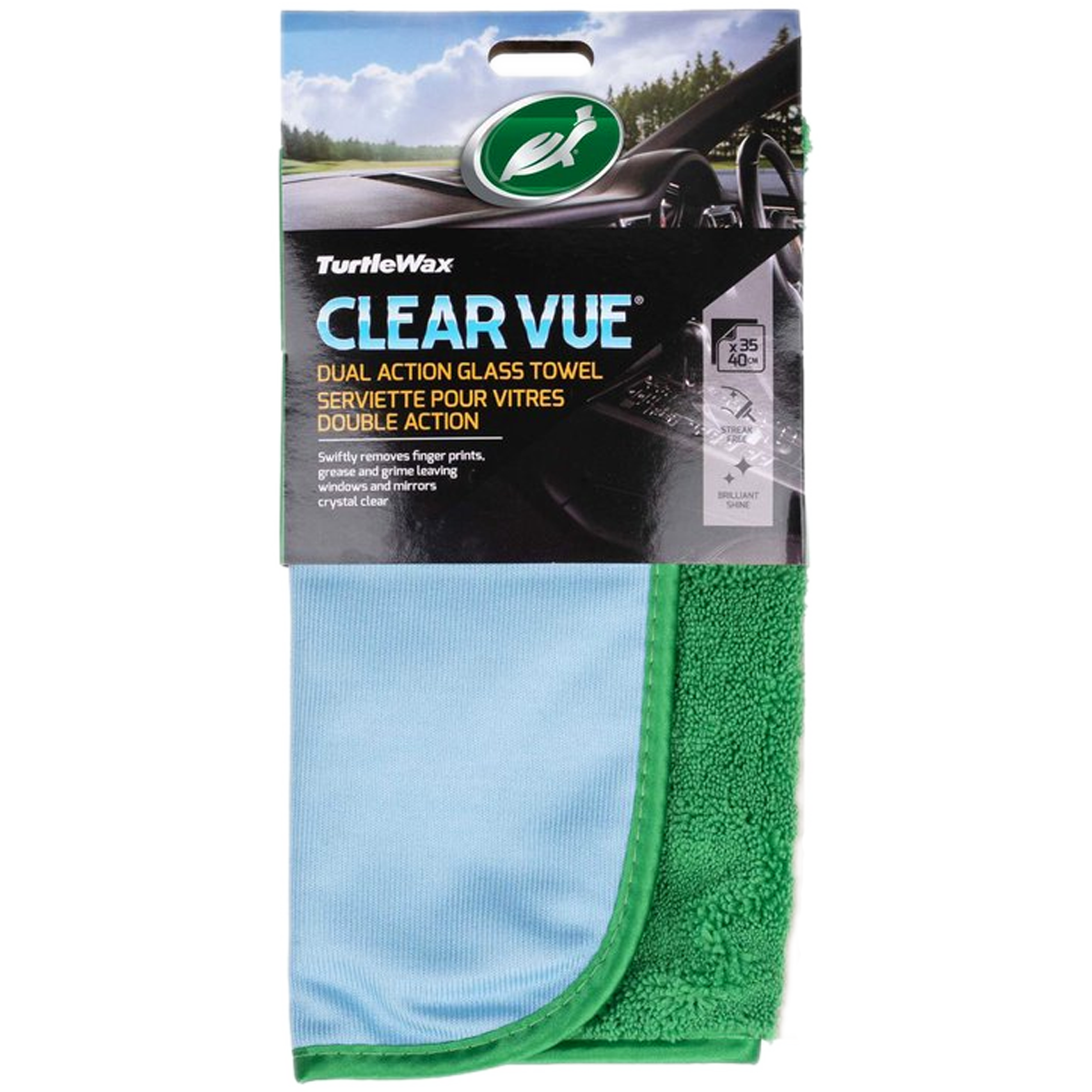 auto, glasdoek, voorruit, microfiber, dubbelactie