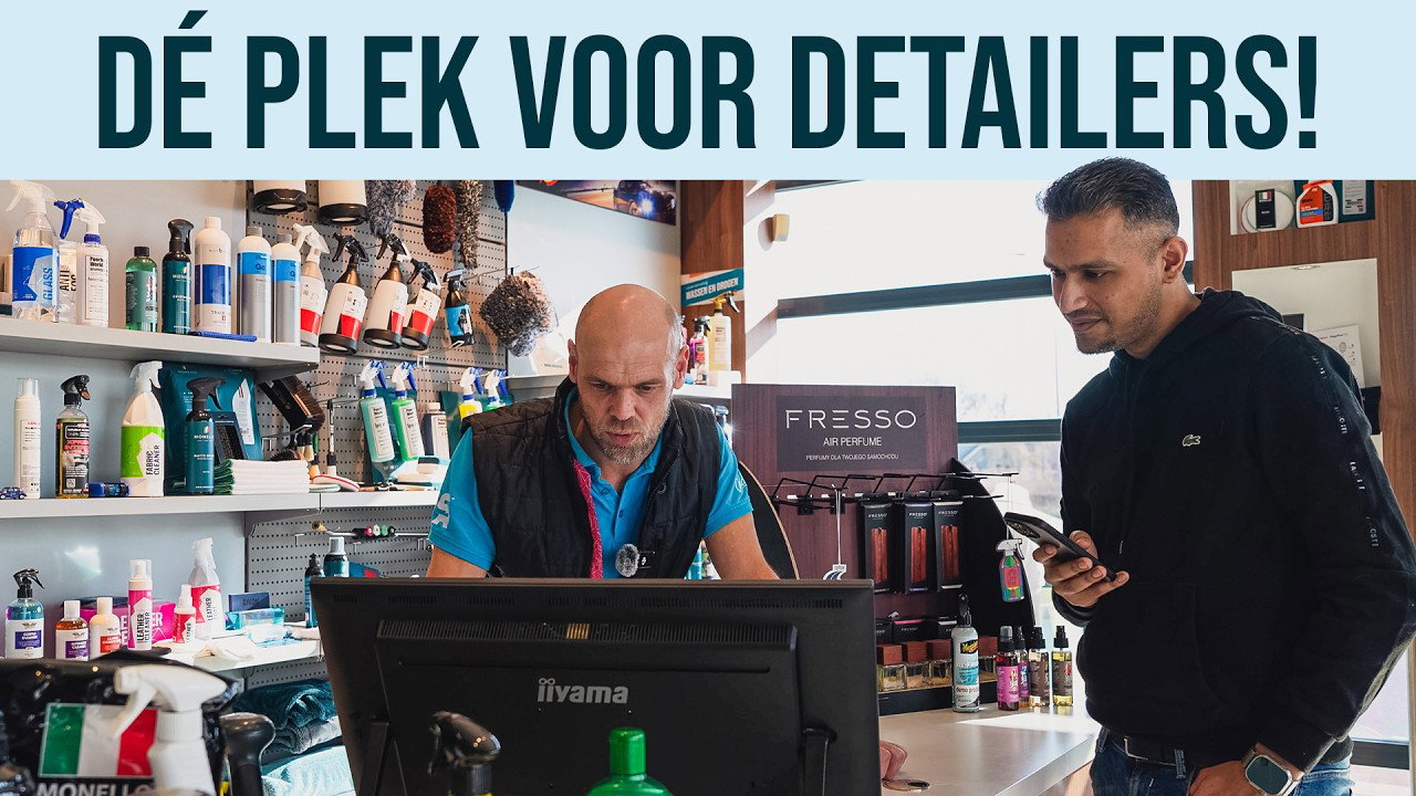 autoshop, carcare, detailwinkel, verkoopbalie, productverzamelaar