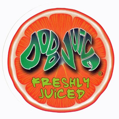 'Freshly Juiced' raamsticker - Orange - 7cm