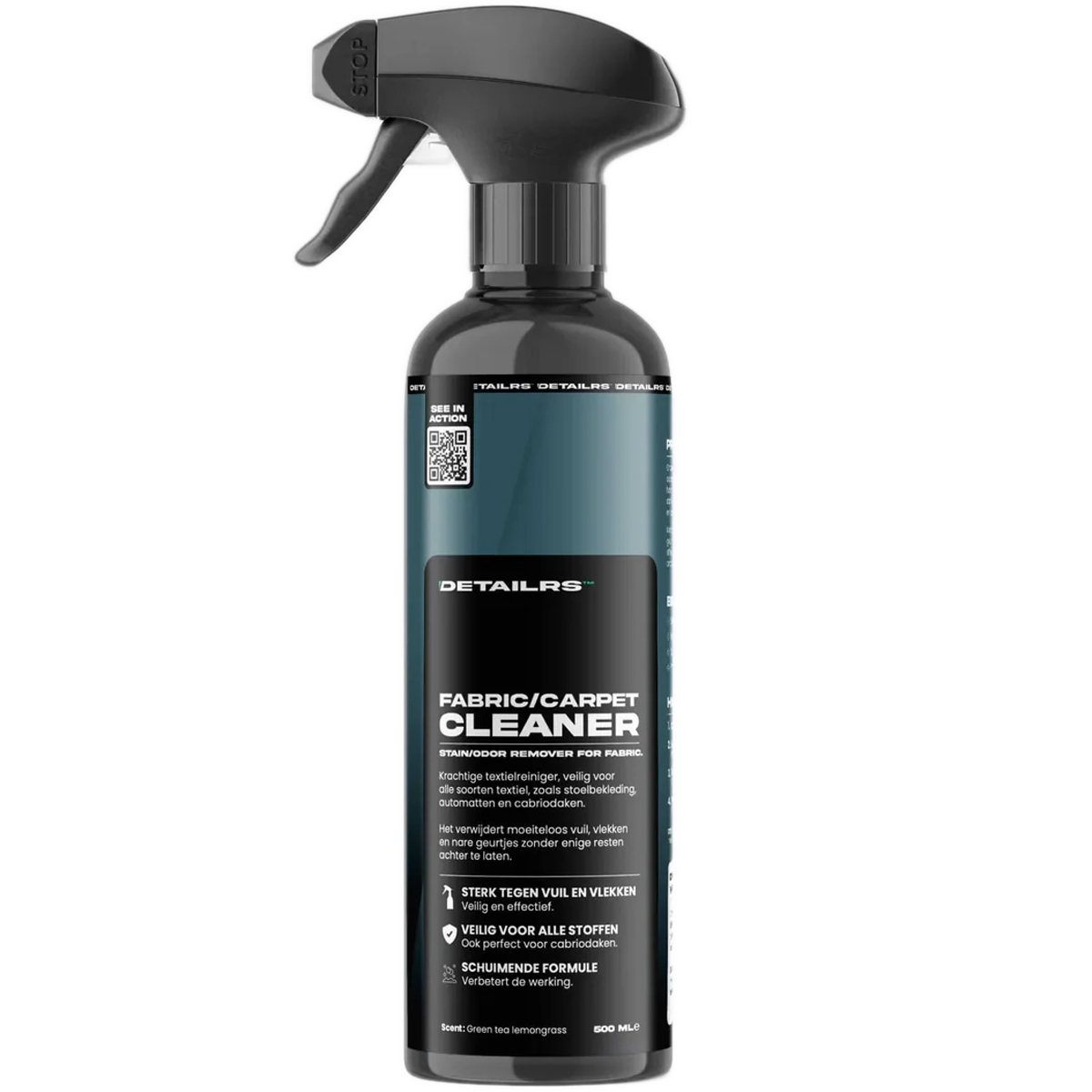 fabric cleaner, carpet cleaner, spray bottle, stain remover, black bottle
