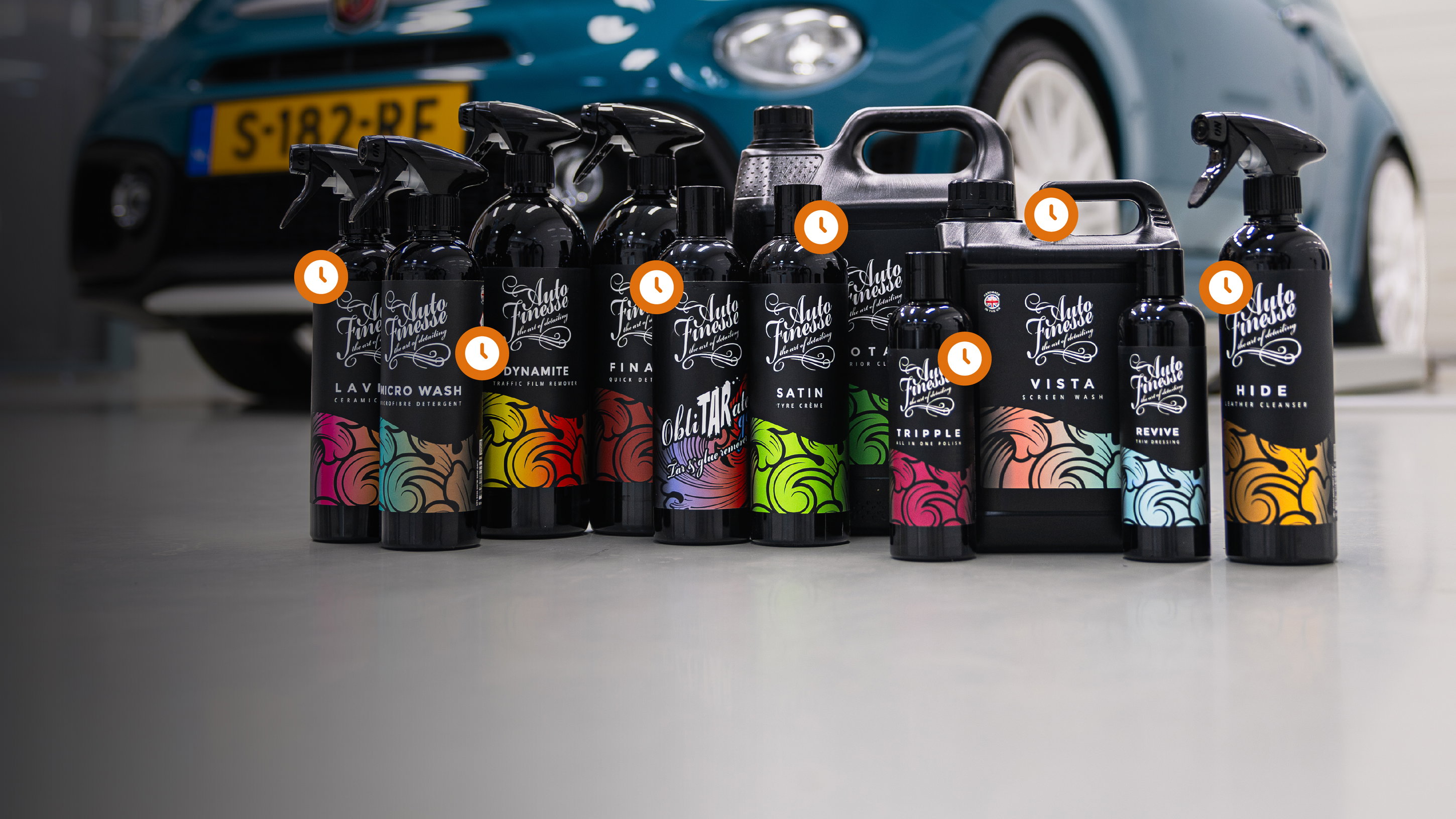 auto detailing, auto wassen, reiniger, detailings spray, set