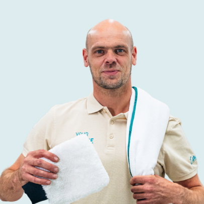 man, handdoek, kleding, polo, toebehoren