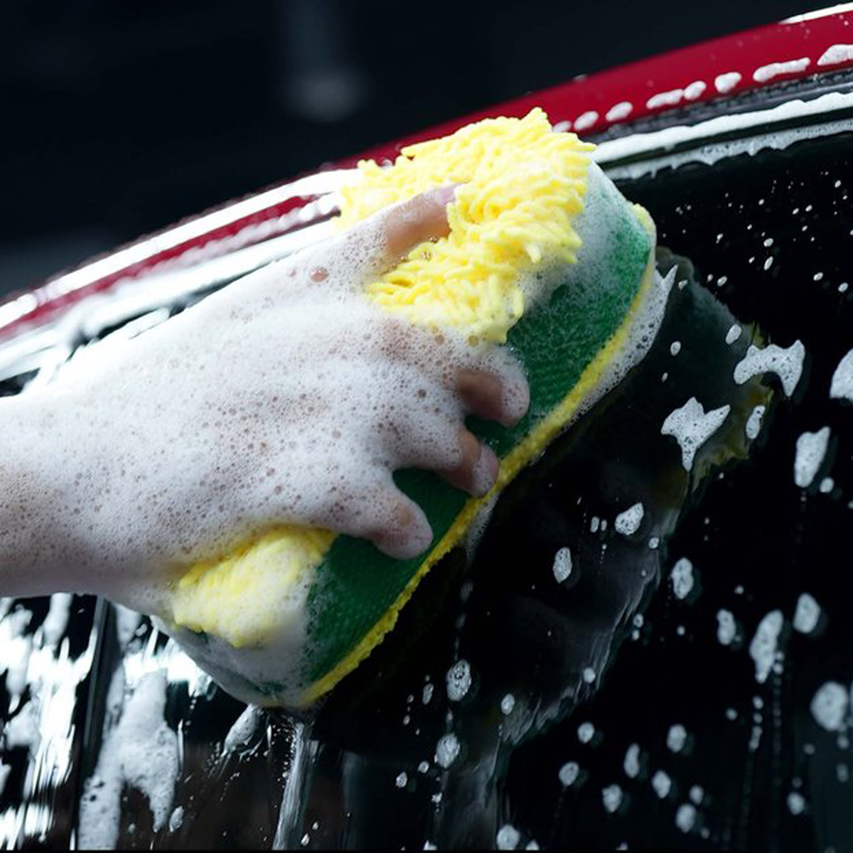 auto-detailing, carwash, wash-glove, sponge, foam