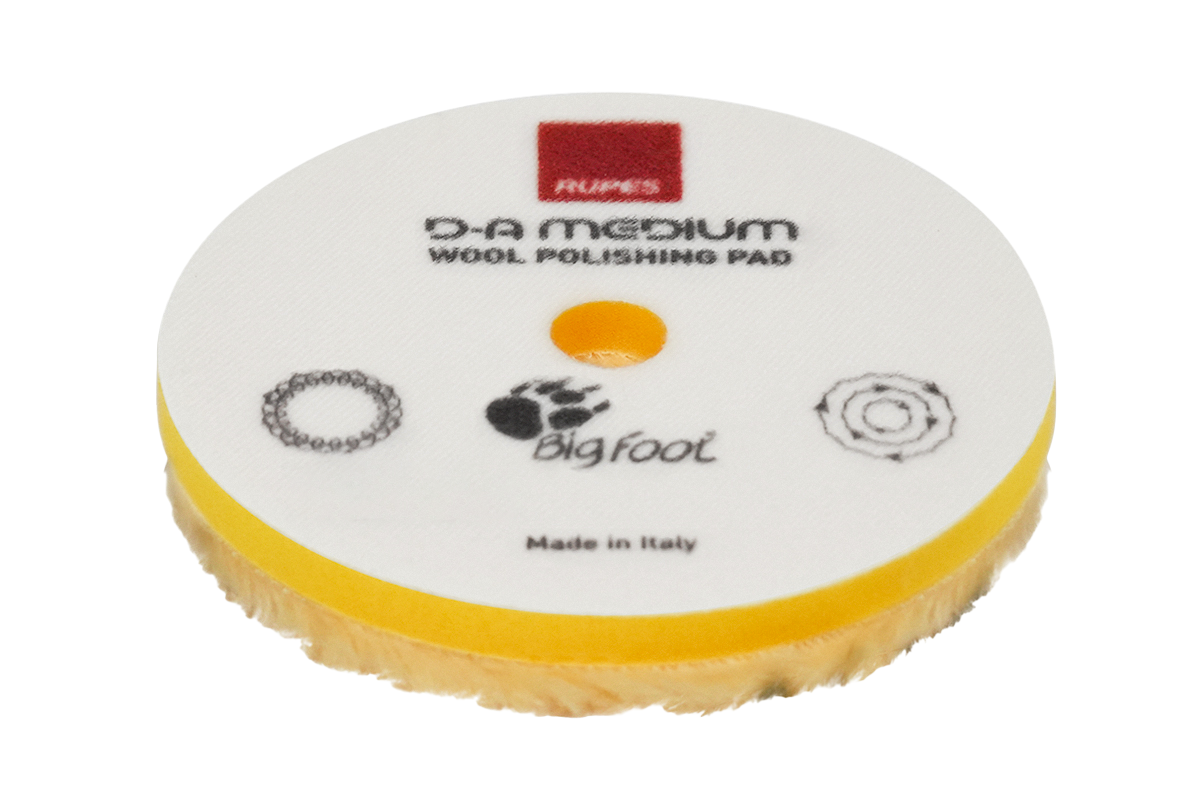 Yellow Medium Wool Polishing Pad - 80/90mm