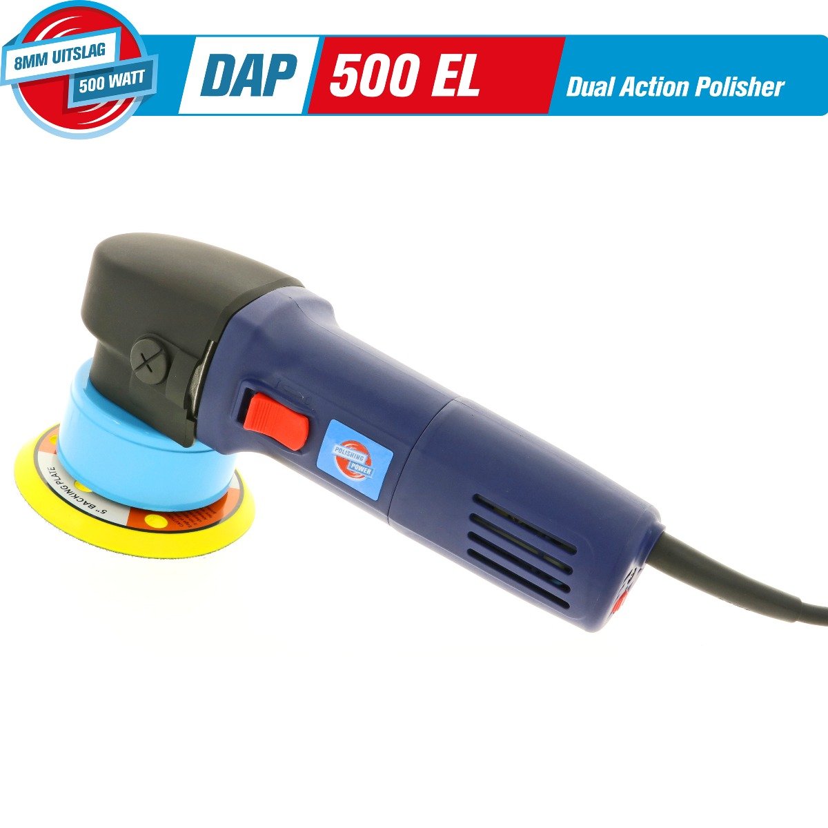 DAP500 EL 8mm D/A (Dual Action) Polijstmachine - 500 Watt