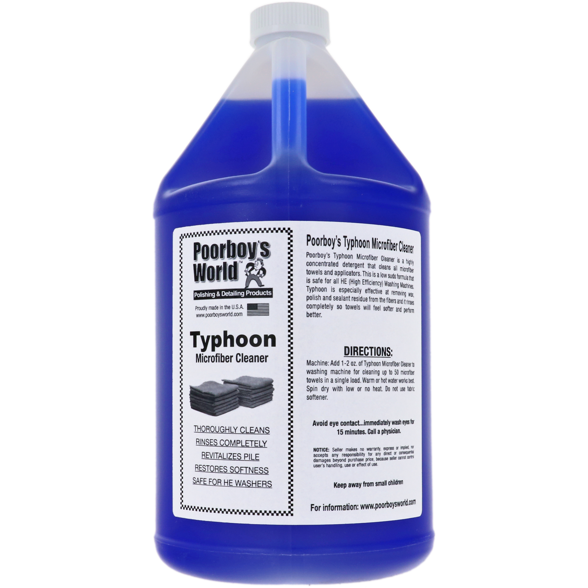 typhoon microfiber cleaner, microfiber cloth, blue liquid, concentrated cleaner, detailing product