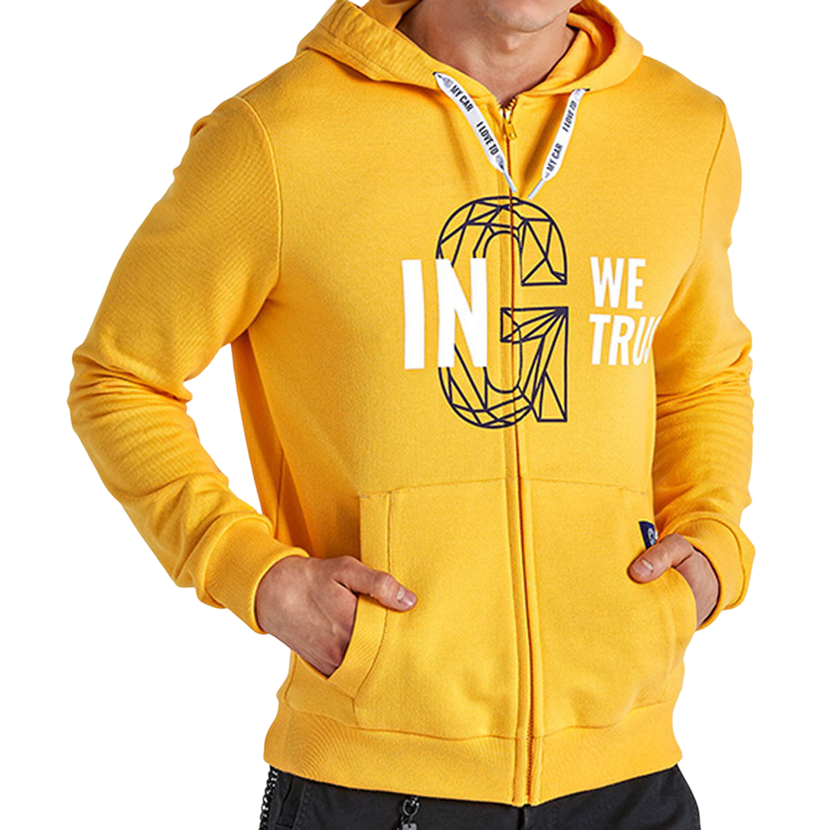 Gyeon Hoodie Yellow Breigoed, Trui, Sweatshirt, Capuchon