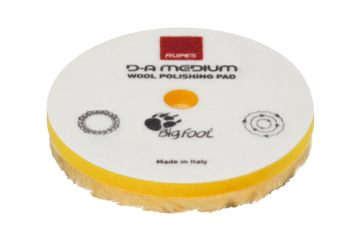Yellow Medium Wool Polishing Pad - 130/145mm