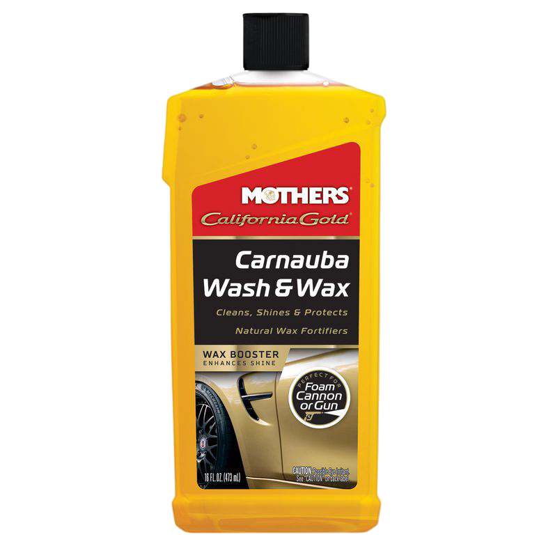 California Gold Carnauba Wash & Wax - 473ml Fles, Machine, Wiel