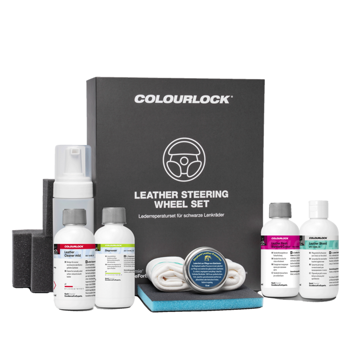 autolakpakket, lederenlak, lederen versnellingsset, stuurwiel set, reparatie kit