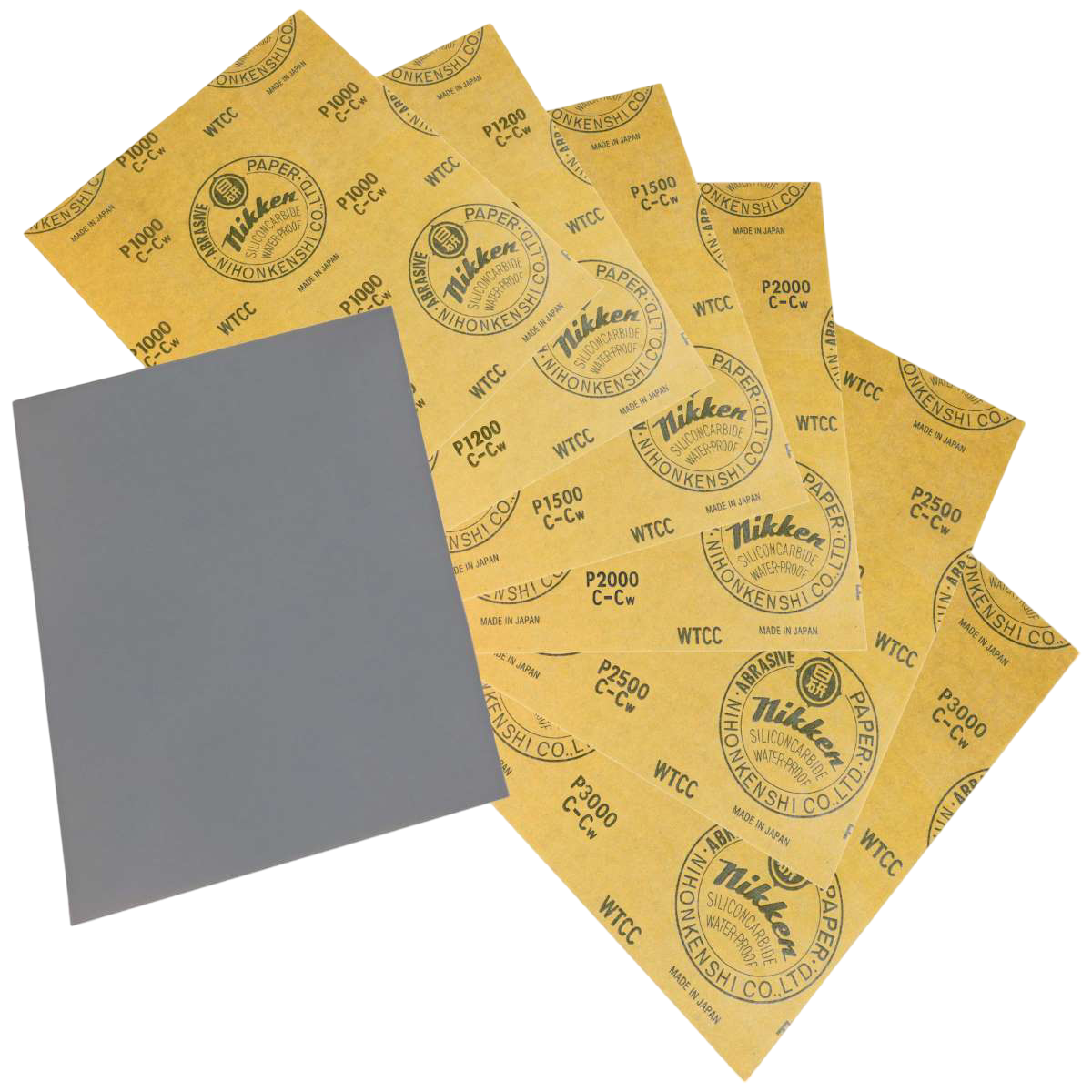 Carta Abrasiva Premium Sanding Paper 1000 - 3000 grit - losse vellen Visitekaartje, Papier, Tekst