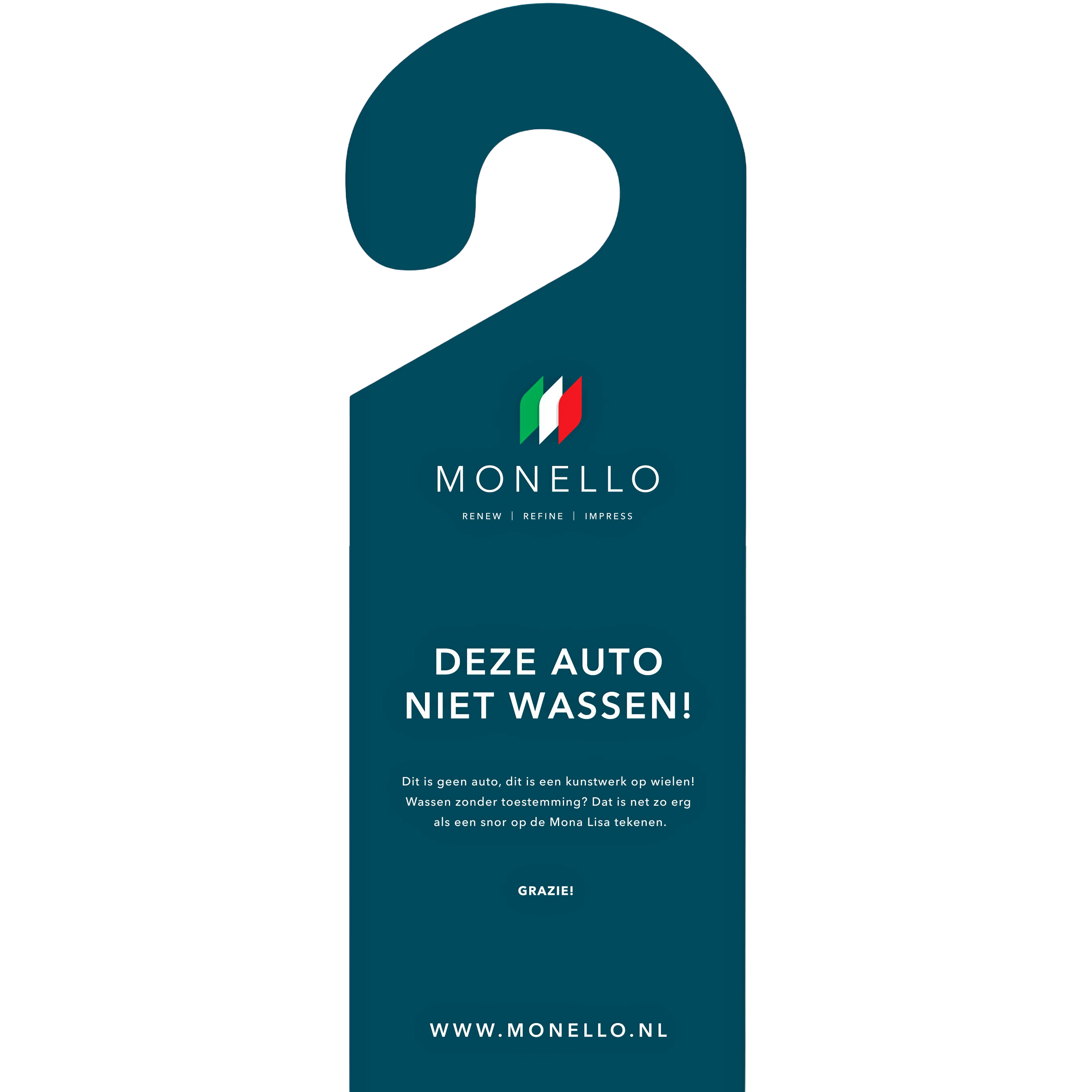 Monello Spiegelhanger -Niet wassen- Fles, Advertentie, Shampoo