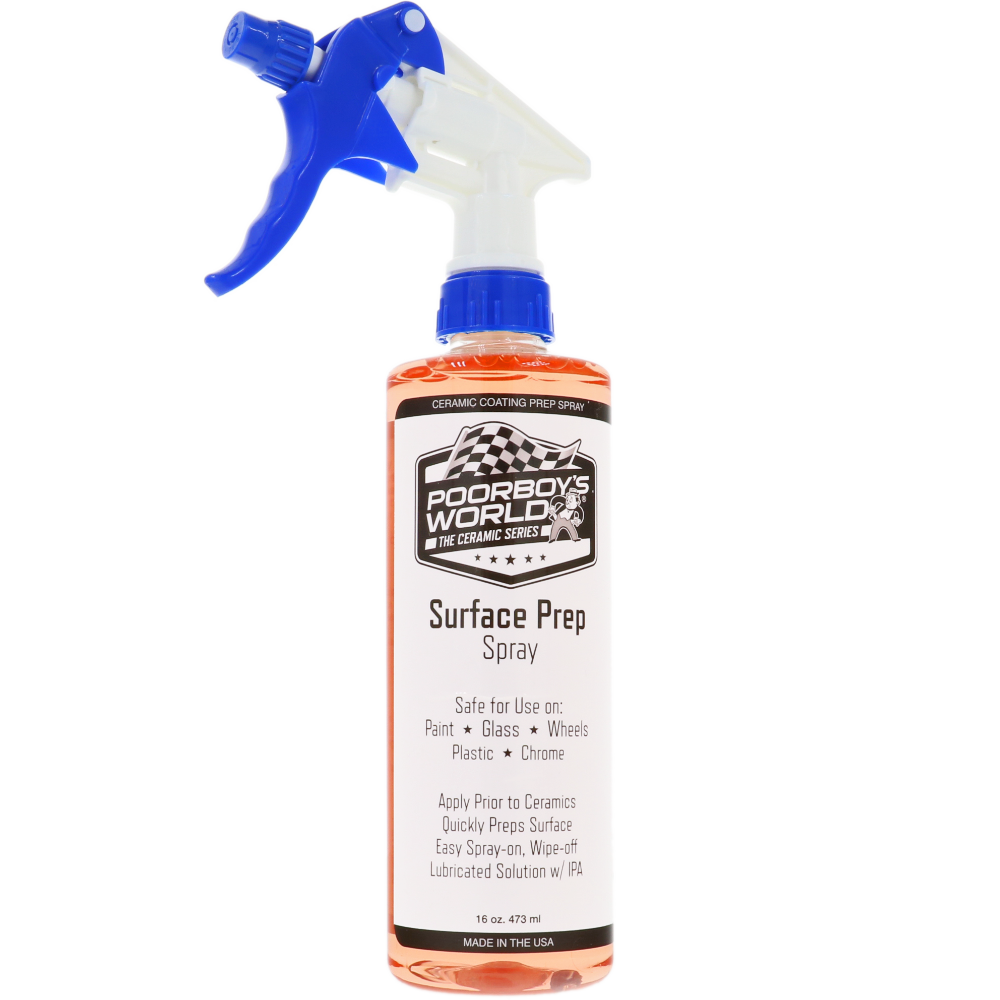 reinigingsspray, surface prep, ceramic coating, sprayfles, orange liquid