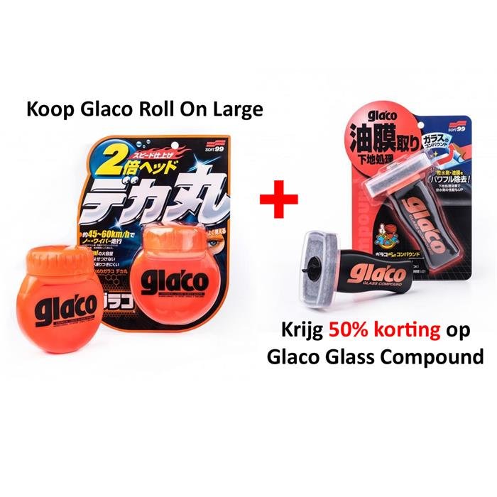 Glaco Roll On Large & Glass Compound Voordeelset