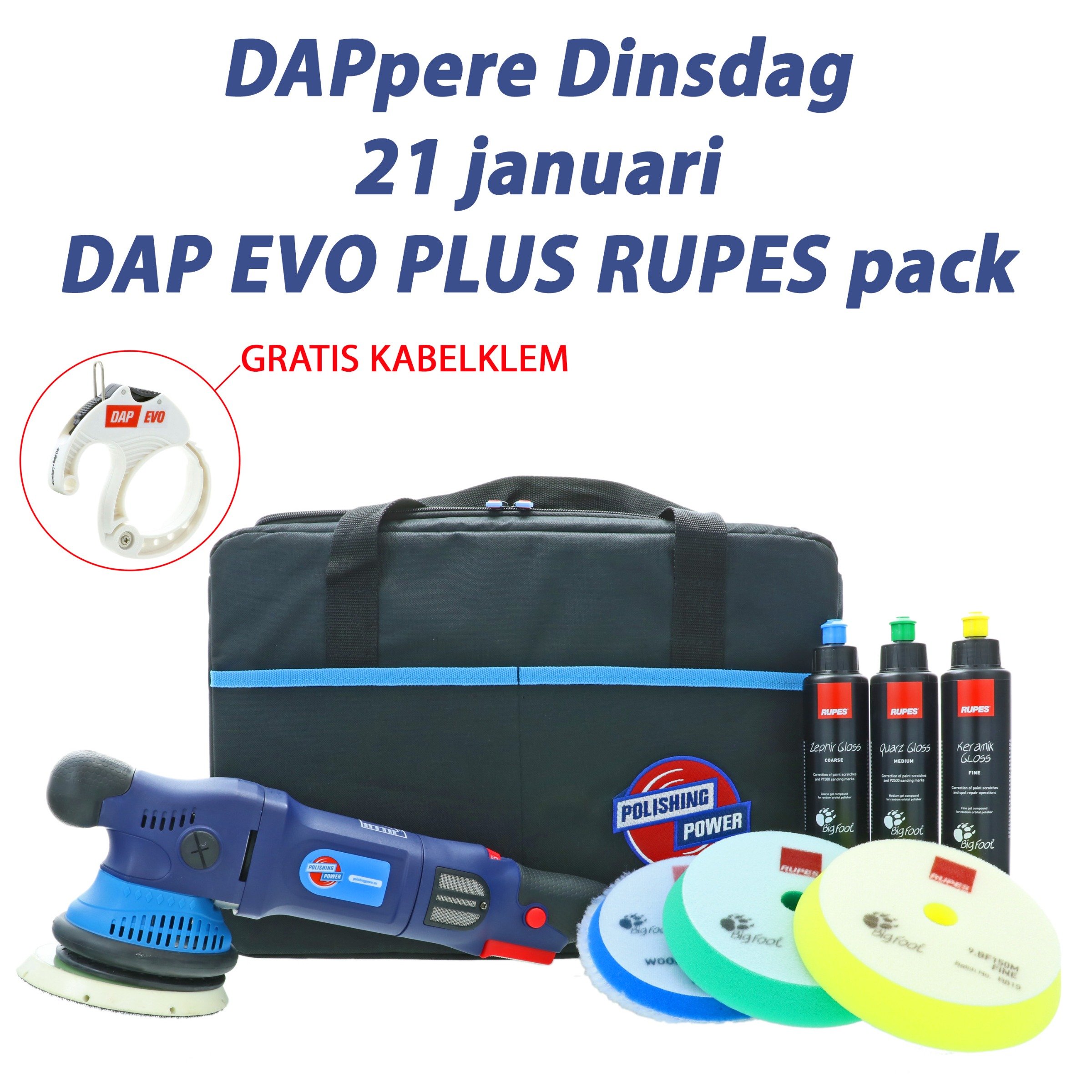 DAPpere Dinsdag DAP EVO PLUS Rupes pack