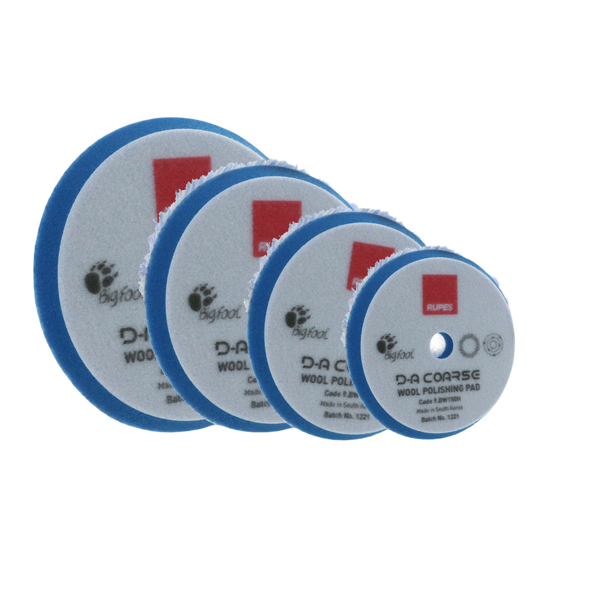 Blue Coarse Wool Polishing Pad - diverse maten