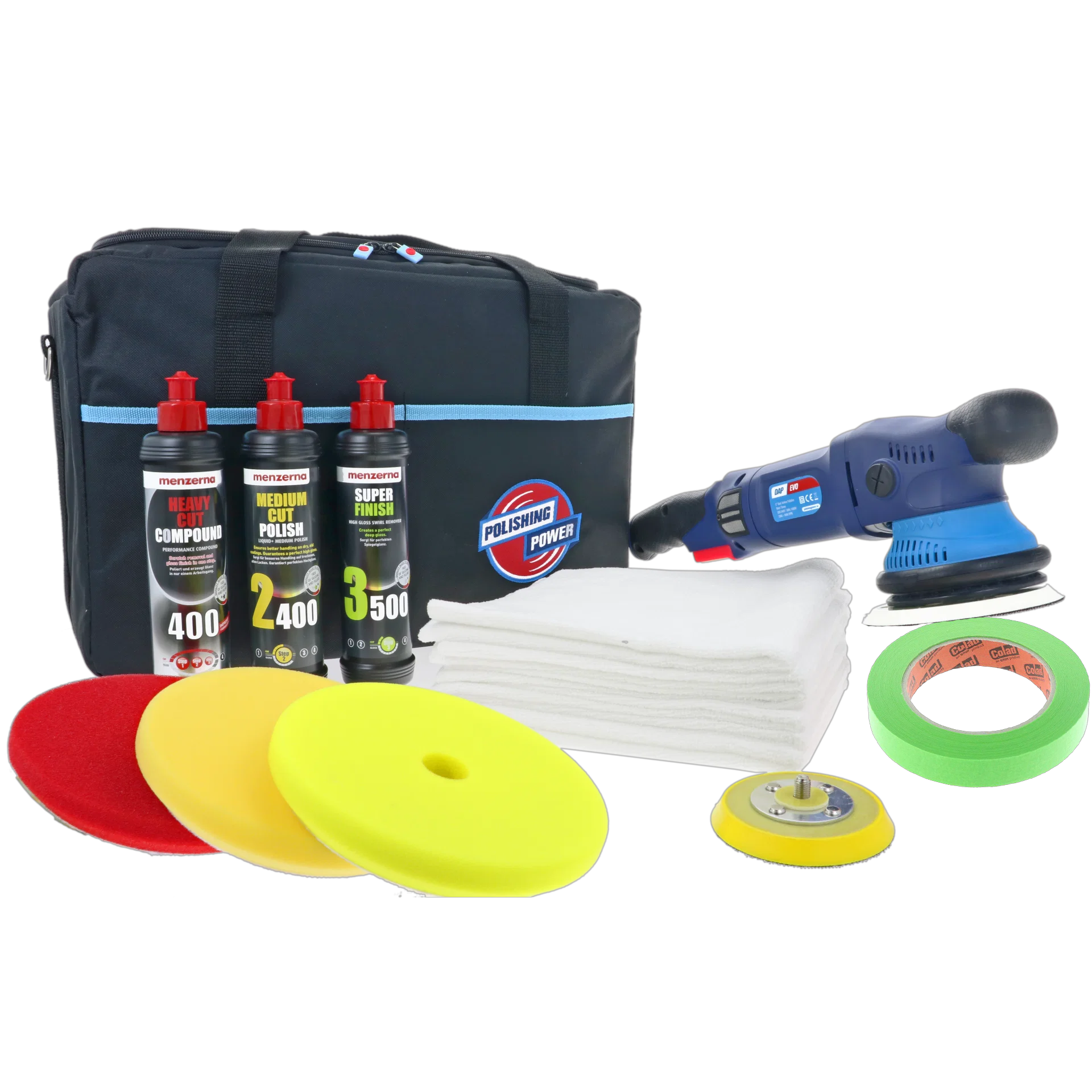 polijstkit, polijstset, autodetailing, handgereedschap, accessoires