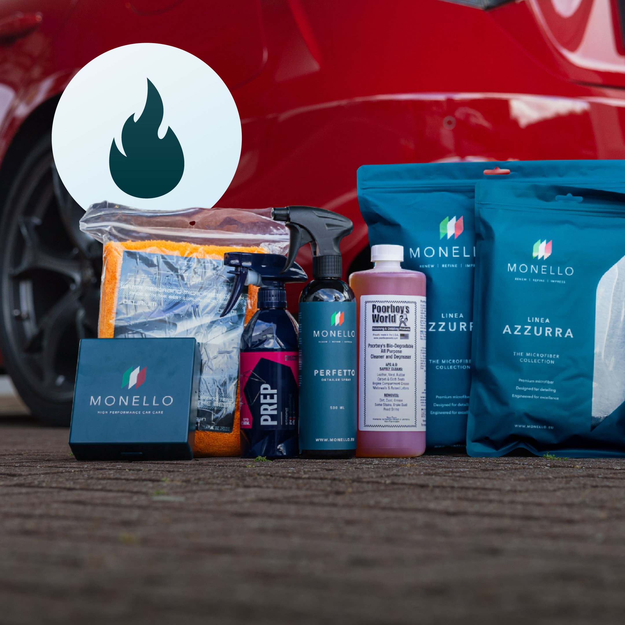 auto-onderhoud, carcare, poeder, spray, reinigingsset