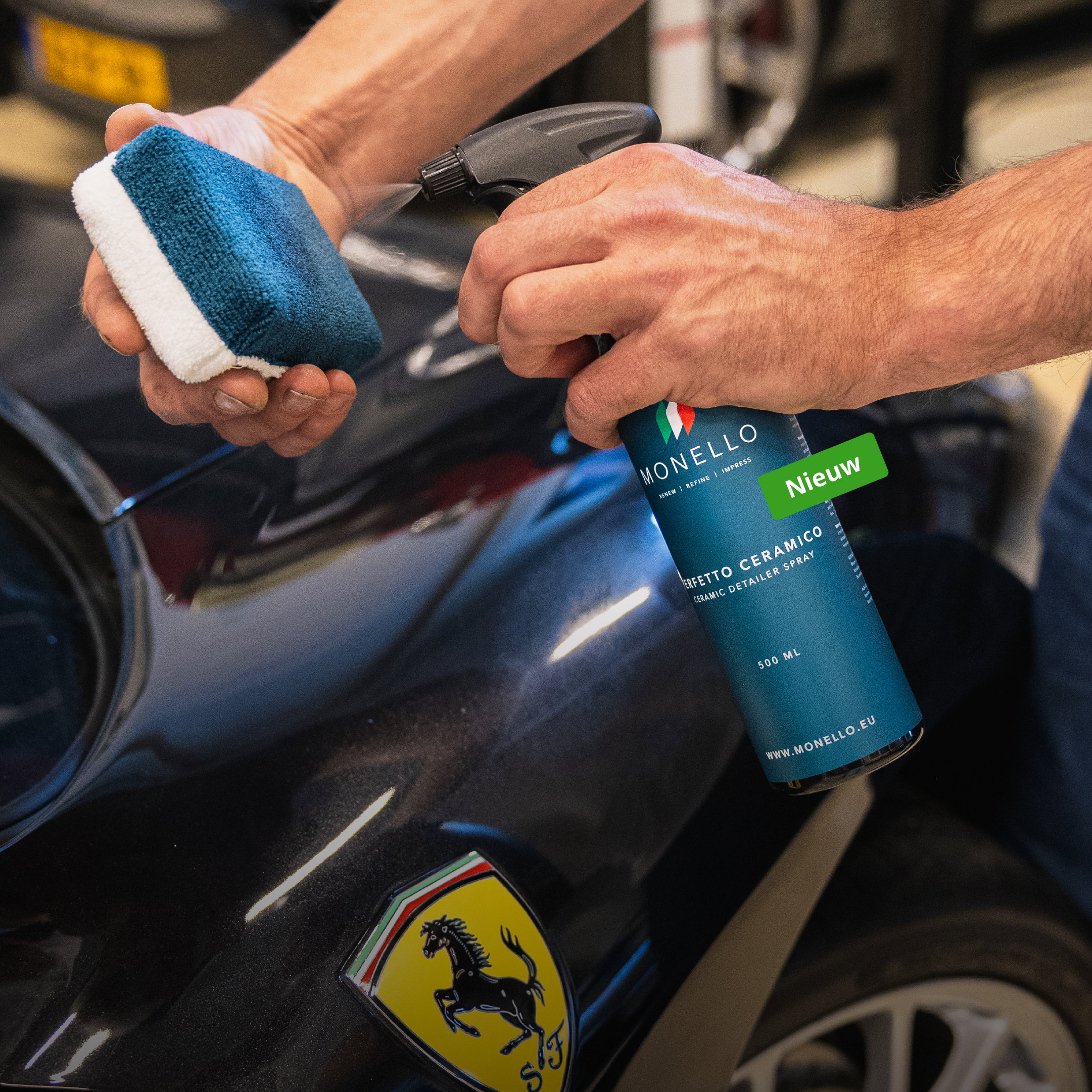autodetailing, autoreiniger spray, ceramische spray, Monello, autoverzorging