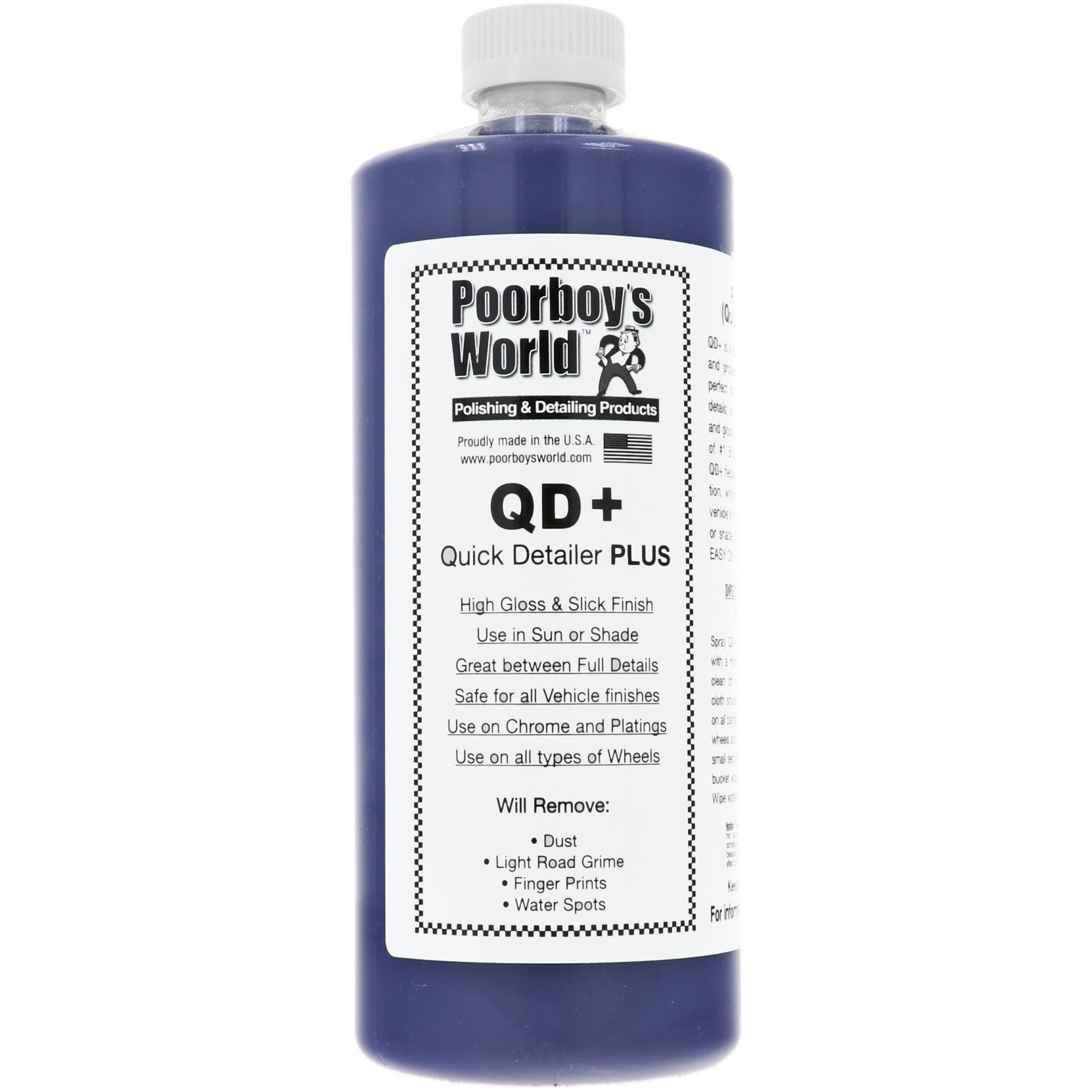polishing liquid, car detailing, QD+, blauwe fles, quick detailer