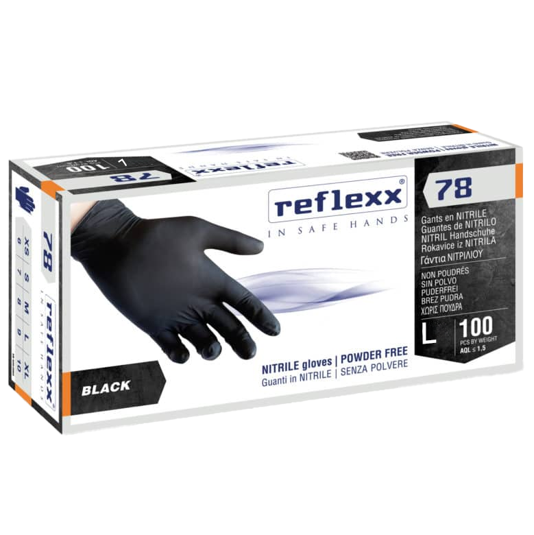 Nitril Handschoenen Zwart - Maat L - 100stuks Nitril Handschoenen Zwart - Maat L - 100stuks