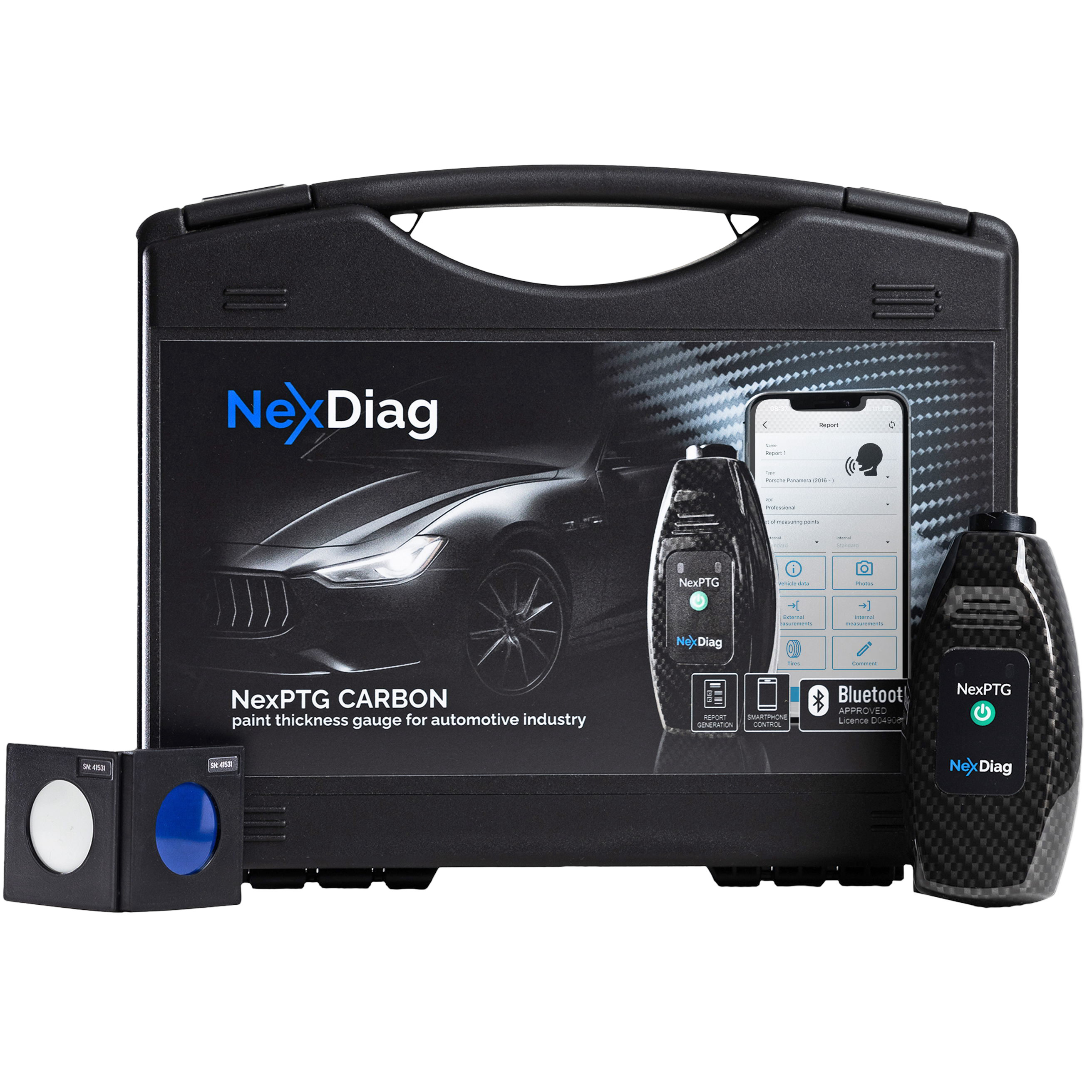 NexPTG PRO Carbon Lakdiktemeter Elektronica, Telefoon, Machine, Wiel, Mobiele telefoon