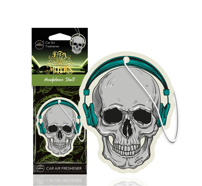 Dia De Los Muertos Air Freshener - Headphones Skull